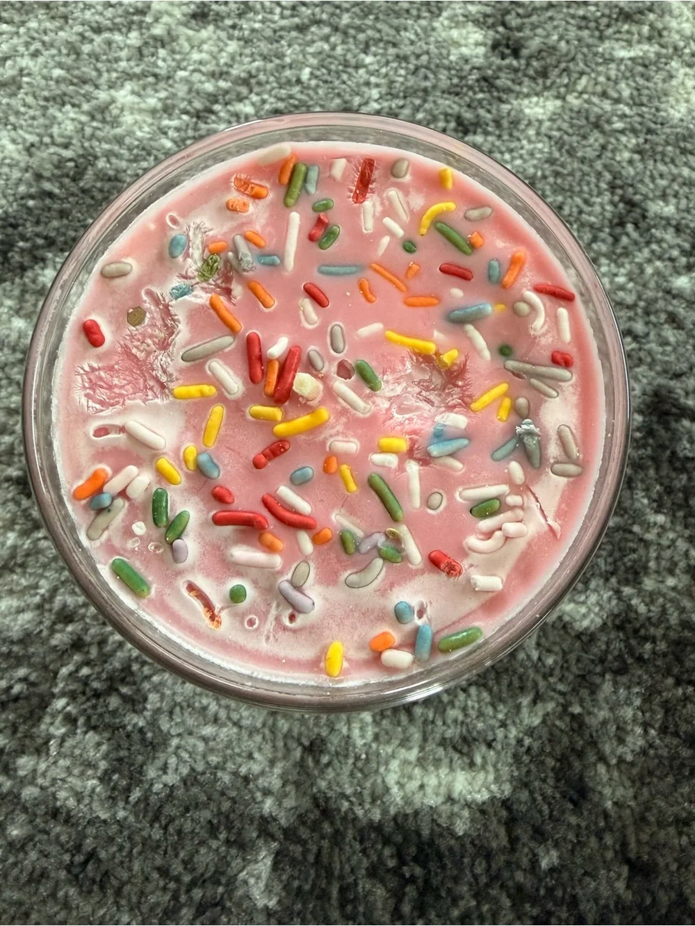 Congrats Pink Sprinkle Celebration Candle